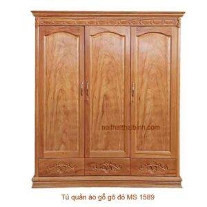 Tủ quần áo gỗ gõ đỏ tự nhiên MS 1589 Giá bán= 39,000,000đ giảm còn= 29,000,000đ