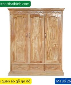 Tủ quần áo gỗ gõ đỏ MS 2687