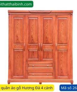 Tủ quần áo gỗ Hương Đá 4 cánh MS 2673