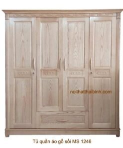 Tủ quần áo gỗ sồi cao cấp MS 1246 Giá bán = 13.500.000 đ giảm còn = 12.500.000 đ