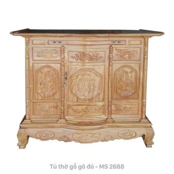 Tủ thờ gỗ gõ đỏ MS 2688 | GIAO HỎA TỐC TPHCM