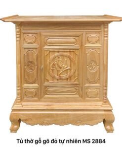 Tủ thờ gỗ gõ đỏ chạm chữ MS 2884 | GIAO HỎA TỐC TPHCM