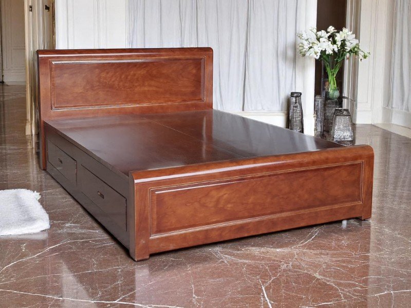 Phong cách trang trí phòng ngủ với giường gỗ