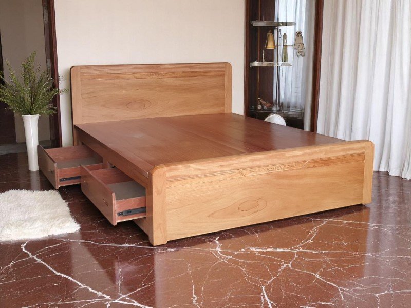 Phong cách trang trí phòng ngủ với giường gỗ