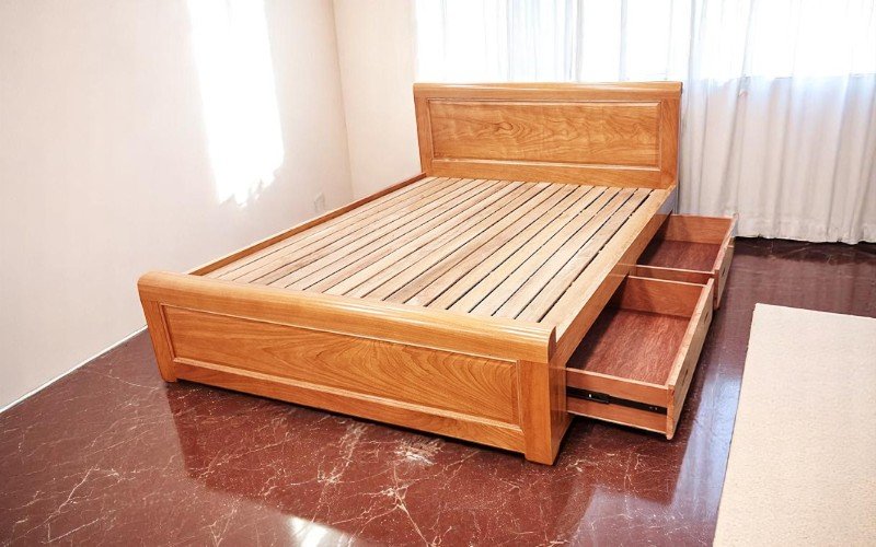 Giường gỗ công nghiệp