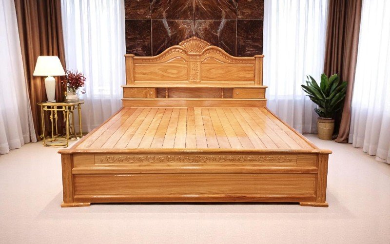 Giường gỗ công nghiệp