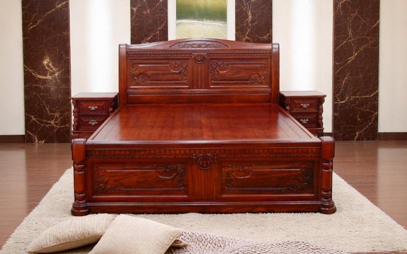 Giường gỗ công nghiệp