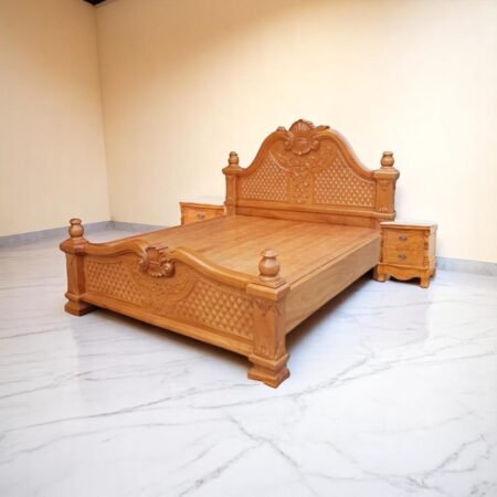 Mẫu giường gỗ hợp phòng ngủ nhỏ