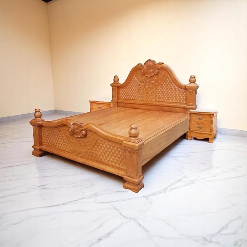 Mẫu giường gỗ hợp phòng ngủ nhỏ