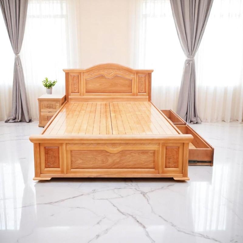 Mẫu giường gỗ hợp phòng ngủ nhỏ