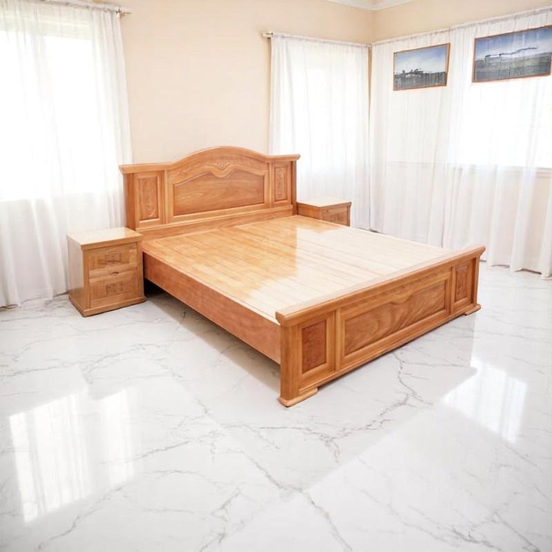 Mẫu giường gỗ hợp phòng ngủ nhỏ