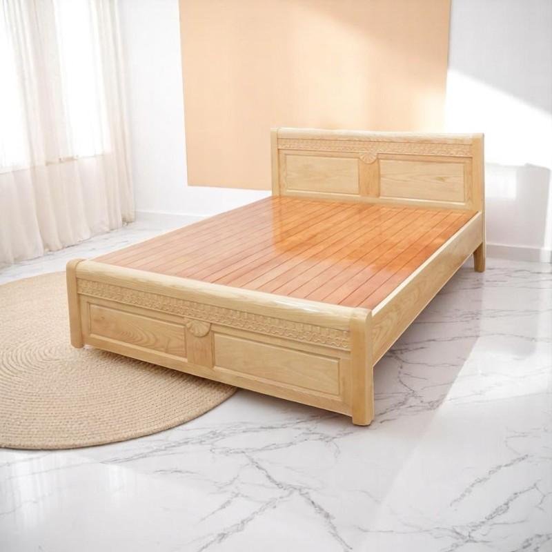 Mẫu giường gỗ hợp phòng ngủ nhỏ