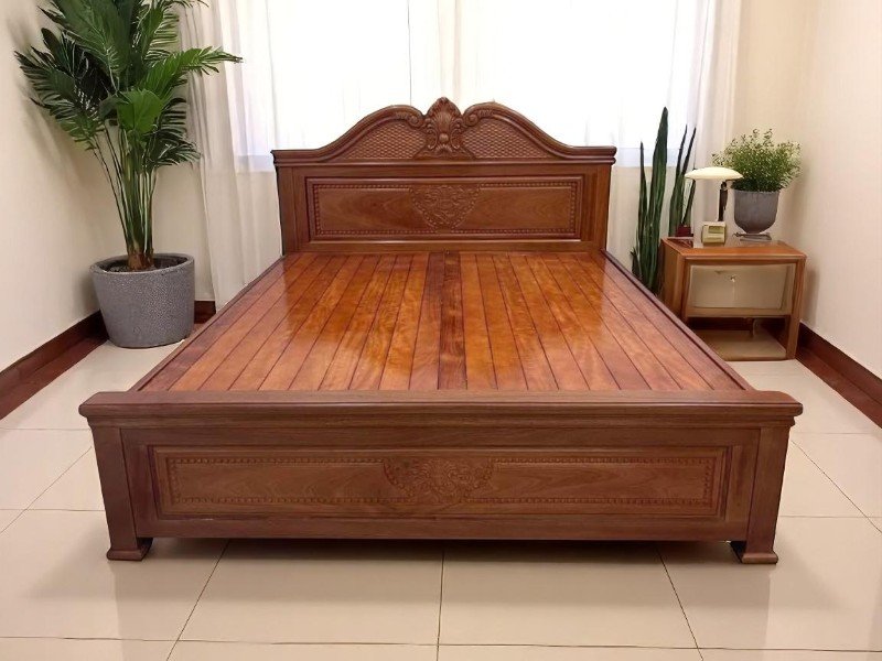 Bước khử mùi gỗ mới trên giường ngủ