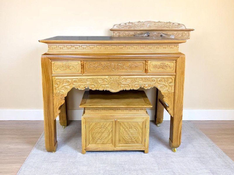Cách làm mới tủ thờ gỗ