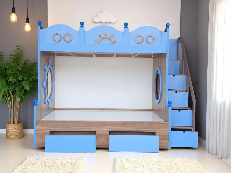 Giường tầng trẻ em bằng gỗ