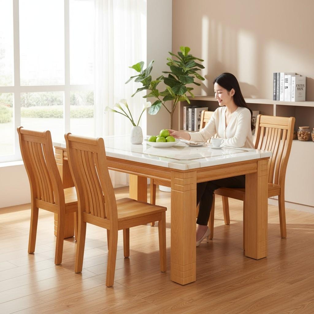 Mẫu Bàn Ăn Gỗ Tốt 8 Ghế Cao Cấp