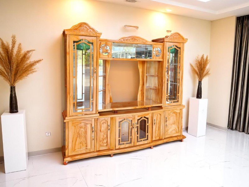 Tủ rượu gỗ công nghiệp hiện đại