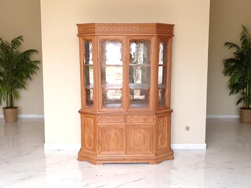 Tủ rượu gỗ công nghiệp hiện đại