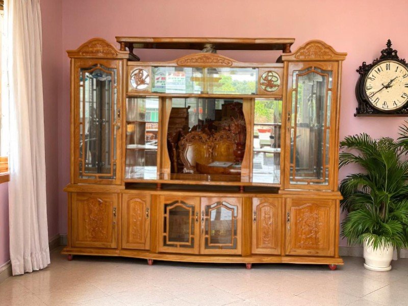 Tủ rượu gỗ tự nhiên giá rẻ