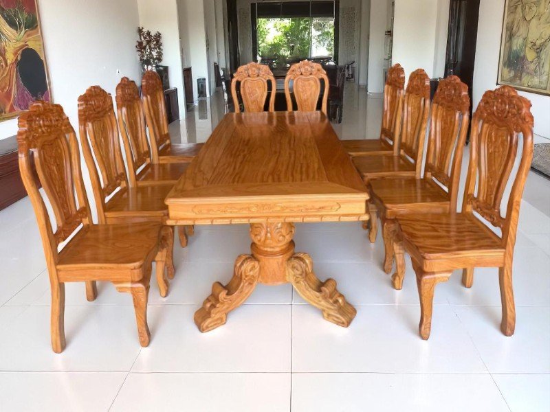 6 cách phối màu bàn ăn gỗ hài hòa sang trọng