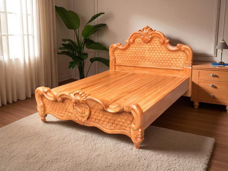 Giường gỗ đơn giản