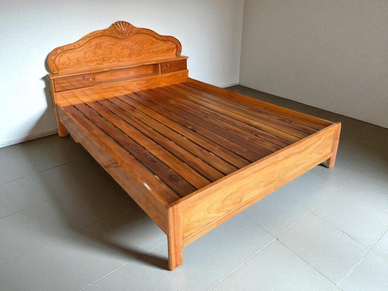 Mẫu giường gỗ 1m8x2m đẹp