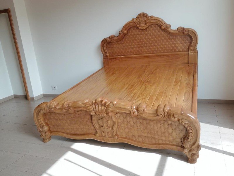 Mẫu giường gỗ 1m8x2m đẹp