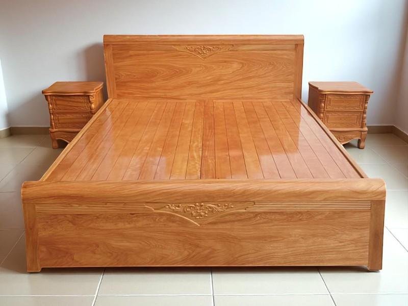 Mẫu giường gỗ đơn giản đẹp