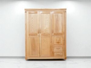 Mẫu tủ quần áo gỗ tự nhiên 6 cánh