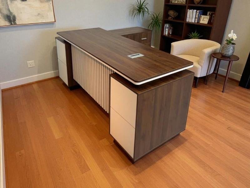 Bàn Làm Việc Giám Đốc Gỗ Công Nghiệp