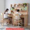 Bàn học cho 2 bé gỗ tự nhiên
