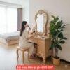 Mẫu Bàn Trang Điểm Gỗ Gõ Đỏ