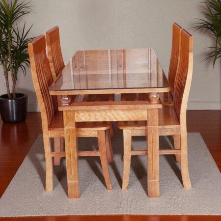 Bộ Bàn Ăn Gỗ Xoan Đào 4 Ghế MS 3249