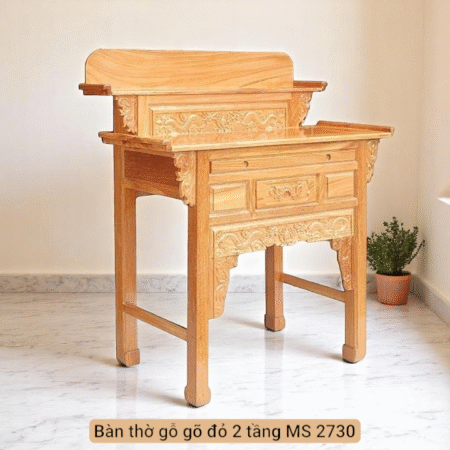 Bàn thờ gỗ gõ đỏ 2 tầng MS 2730 | GIAO HỎA TỐC TPHCM