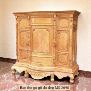 Bàn thờ gỗ gõ đỏ đẹp MS 2690 | GIAO HỎA TỐC TPHCM