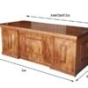 Bàn làm việc gỗ tự nhiên vân hương xám MS 3255 - Ảnh 6