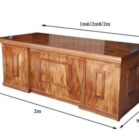 Bàn làm việc gỗ tự nhiên vân hương xám MS 3255