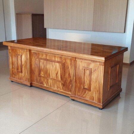 Bàn làm việc gỗ tự nhiên vân hương xám MS 3255