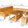 Bộ ghế sa lông gỗ MS 3265 - Ảnh 7