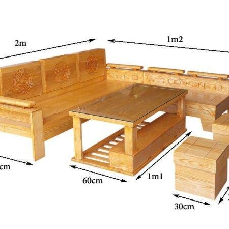 Bộ ghế sa lông gỗ MS 3265