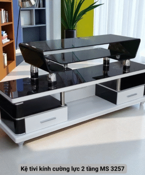 Kệ tivi kính cường lực 2 tầng MS 3257