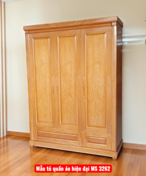 Mẫu tủ quần áo gỗ 3 cửa hiện đại đẹp