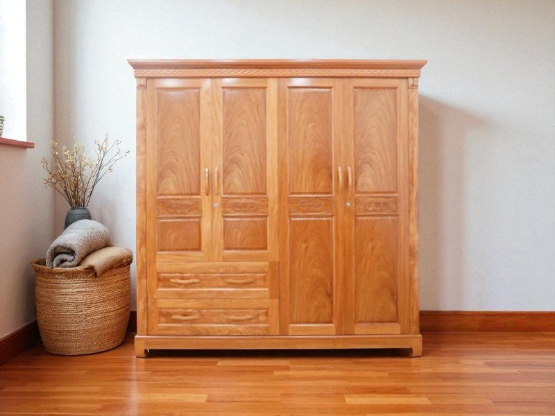 Tủ gỗ ép 4 cánh