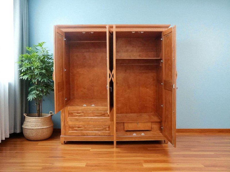 Tủ gỗ ép 4 cánh