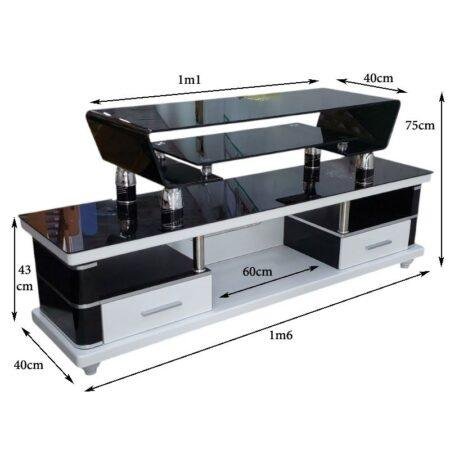 Kệ tivi kính cường lực 2 tầng MS 3257