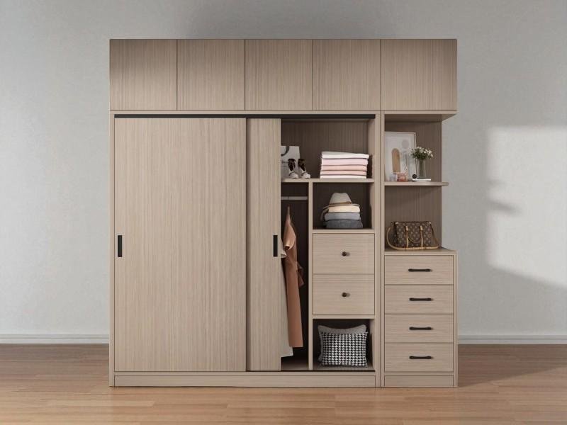 Giá tủ quần áo gỗ công nghiệp 4 cánh