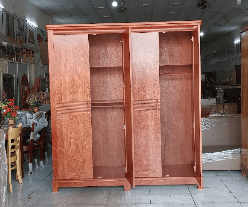 Giá tủ quần áo gỗ công nghiệp 4 cánh