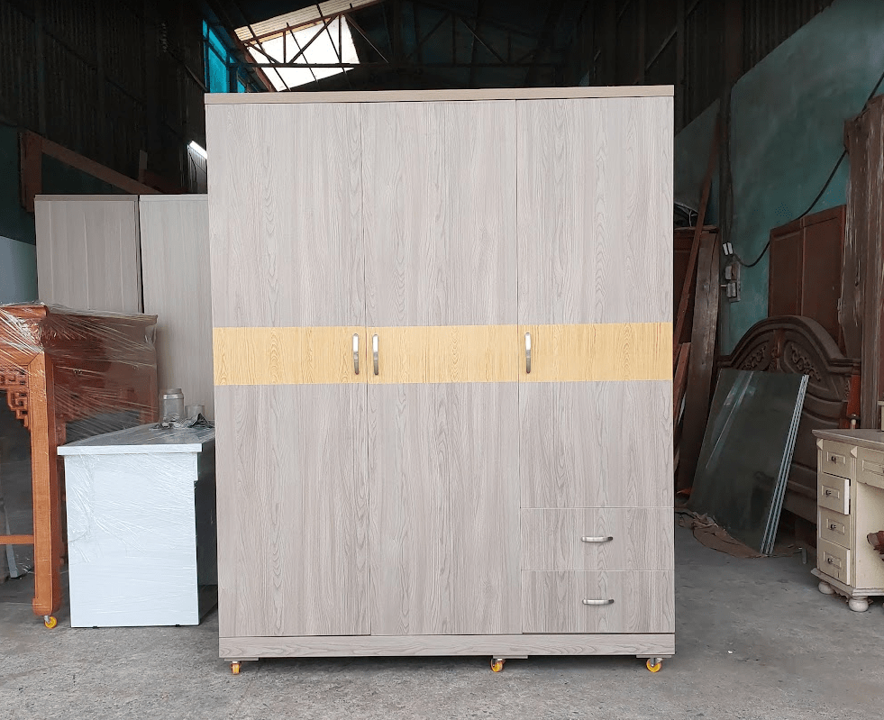 Giá tủ quần áo gỗ công nghiệp 4 cánh