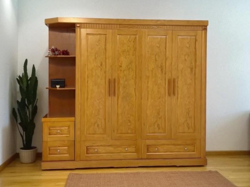 Giá tủ quần áo gỗ công nghiệp 4 cánh