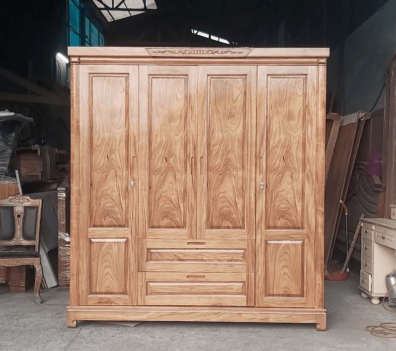 Giá tủ quần áo gỗ công nghiệp 4 cánh